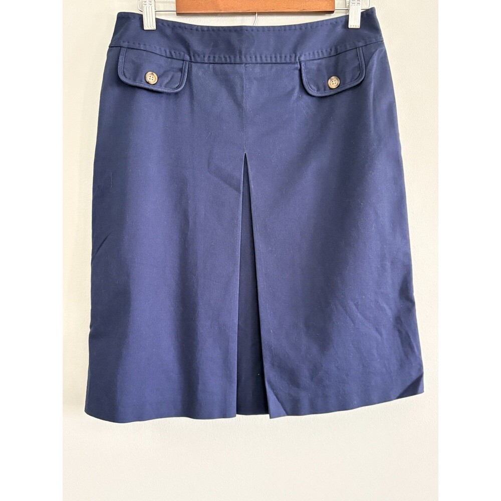 Brooks Brothers 346 Skirt Pleated Faux Pockets Womens Size 8 Business Academia